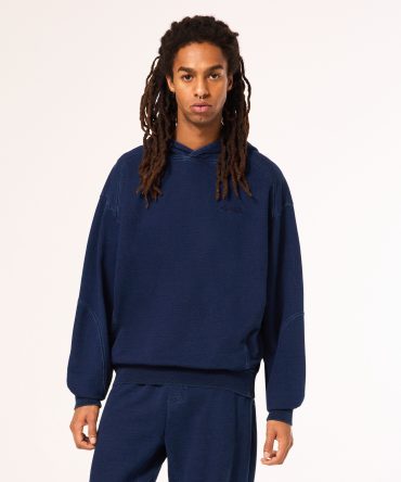 Indigo Side Zip Hoodie