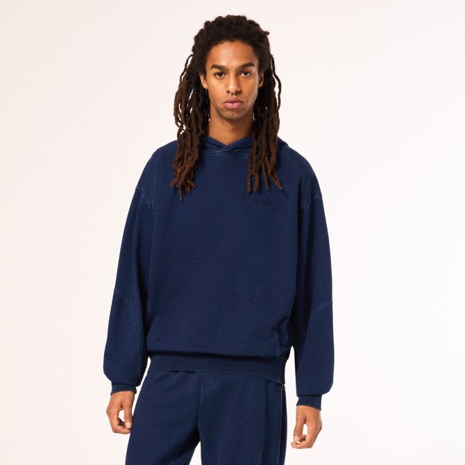 Indigo Side Zip Hoodie
